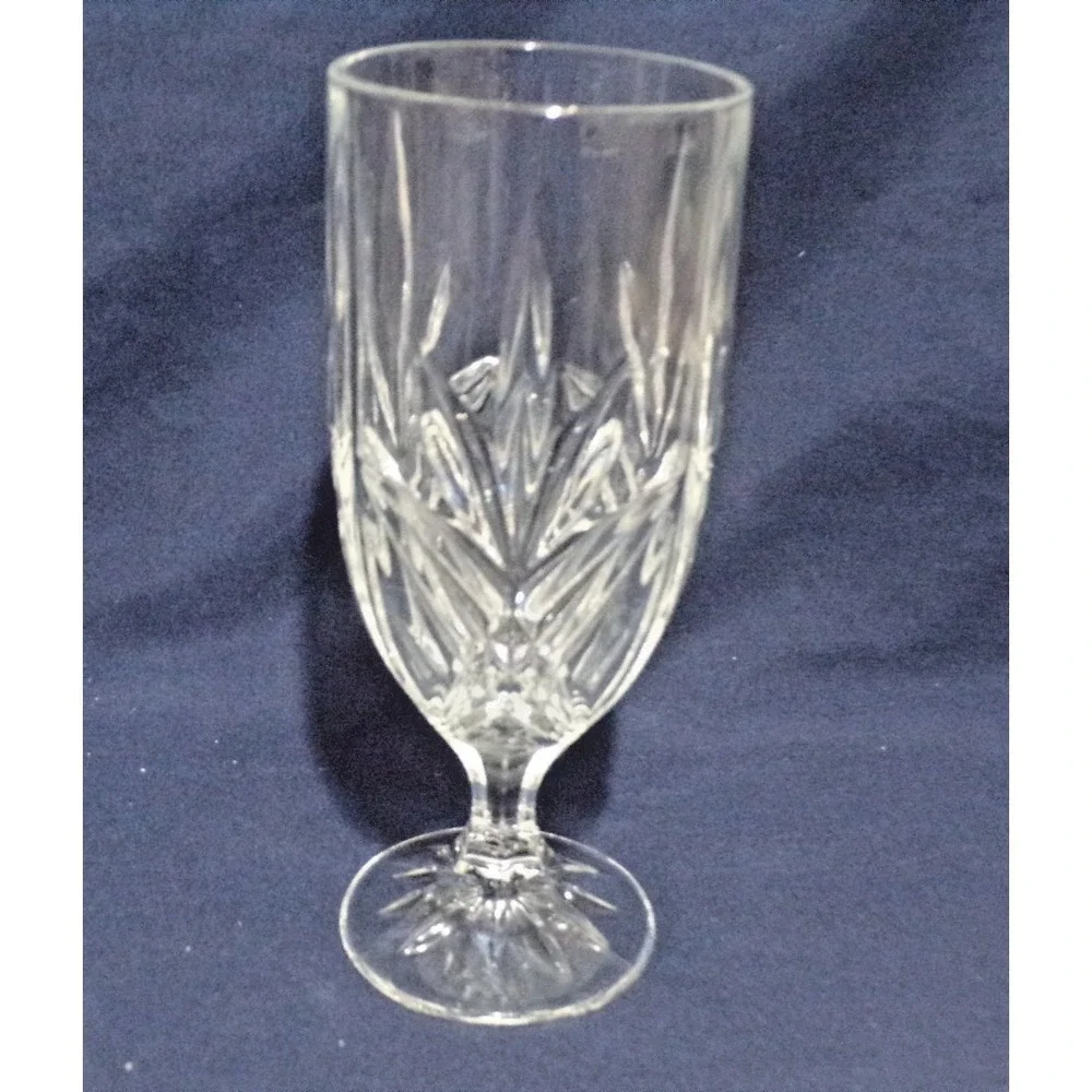 Shannon Crystal by Godinger Heavy Crystal Footed Iced Tea/Water Goblets Set of 4